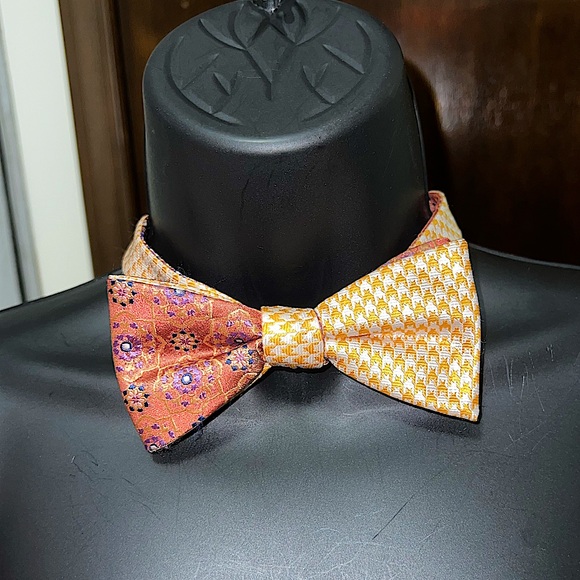 Vintage Other - Red & Orange Retro Patterned Small Adjustable Neck Tie